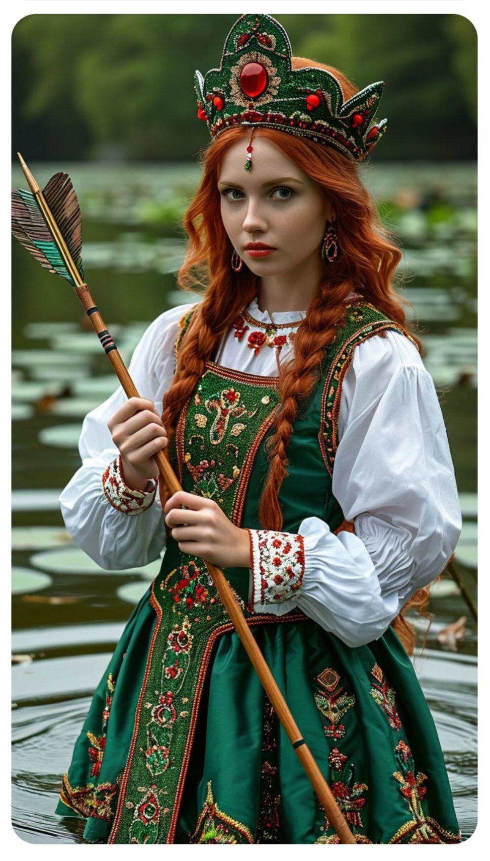 Nude girl Girls in Slavic costumes in Jiamusi